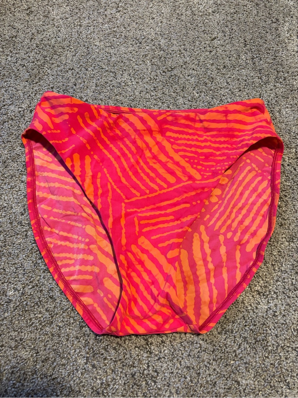 Victoria's Secret Pink & Orange Striped Bikini Bottoms